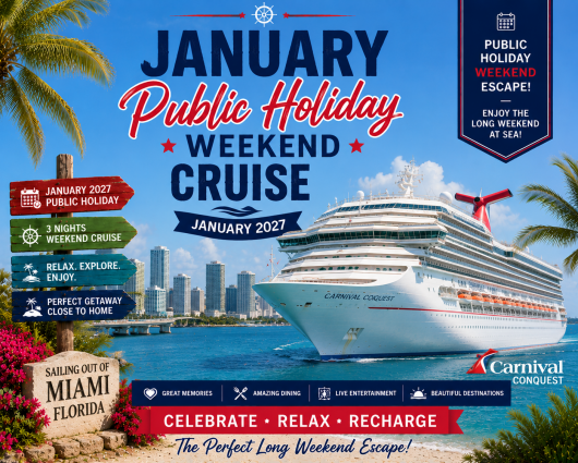 Carnival Conquest Public Holiday Weekend Cruise